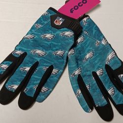 Philadelphia Eagles Gloves Size Large HURTS AJ BROWN Workout Catching Running