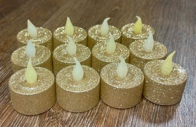 12 tea light fake candles