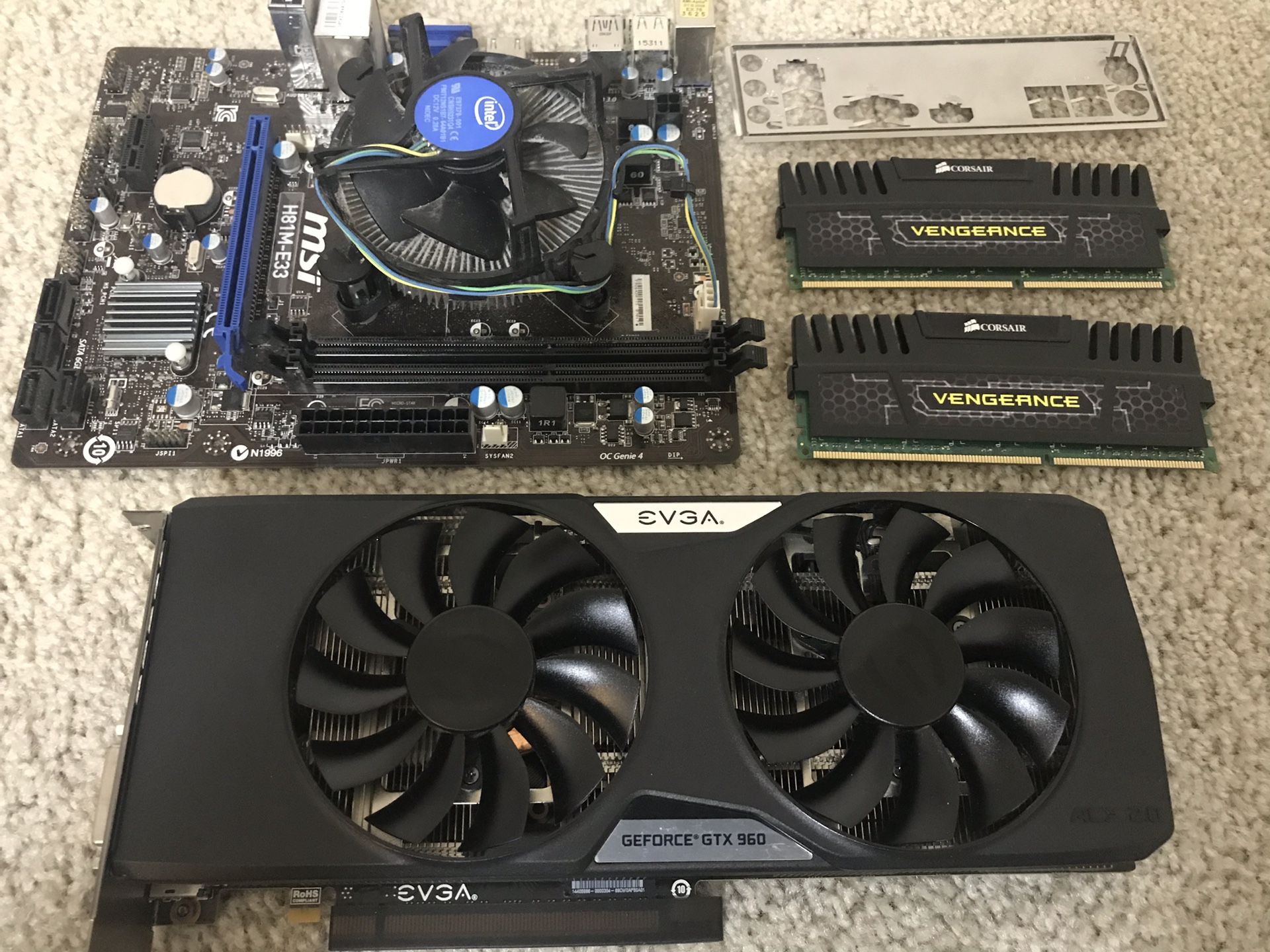 GTX960 4gb+i3-4160+MSI H81 Motherboard + Corsair 16GB Ram