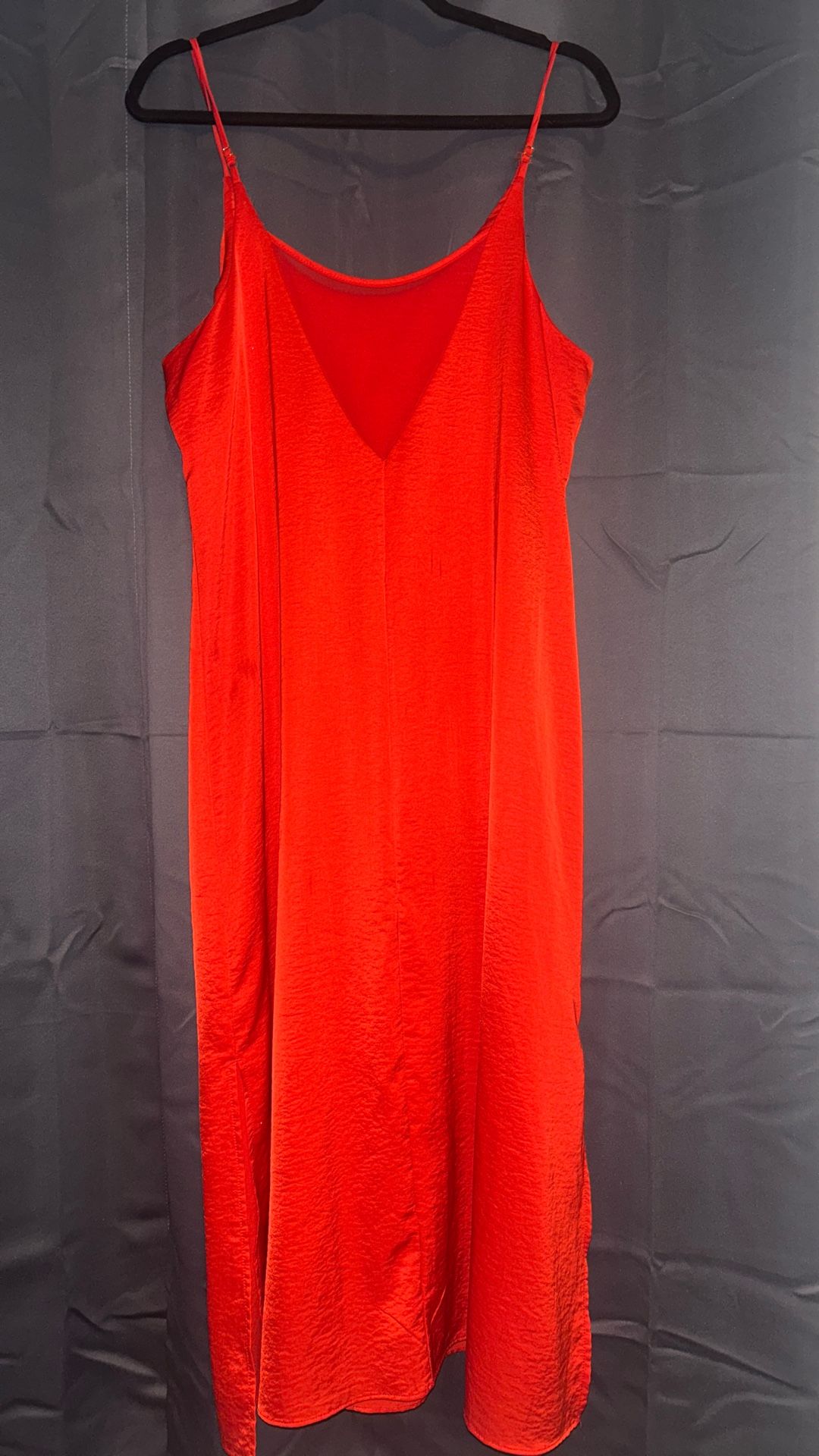Red Sleep Gown With Slits, Auden Brand Size LG