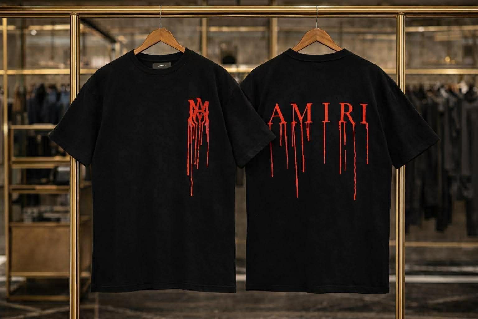 Amiri black tshirt red Drip medium to XXL ๐ฅ3for$100
