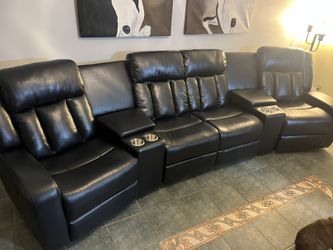 New 4 Reclining Sectional. Ink Blue. 138x38x41H. Free Delivery!