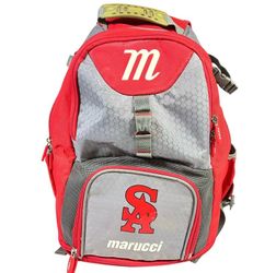 Marucci F5 Bat Pack Baseball Softball Gear Equipment Bag Backpack Red Gray
