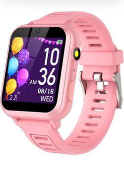 Tixpc Kids Smart Watches Girls with Camera Music Player Pedometer Alarm Clock 39 Games Calculator Flashlight 12/24 hr Toys for Ages 4-12 Years Old.Bir