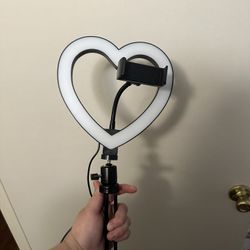 Heart Ring Light With Phone Holder And  Stand