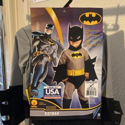 Toddler Batman Halloween Costume Ages 1-2 Years Size 2-4 See Photos