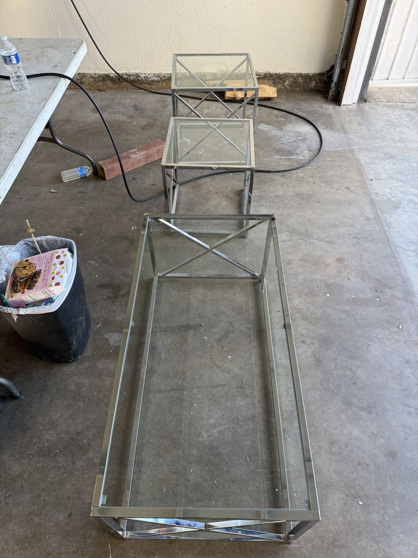 Glass Coffee Table Set