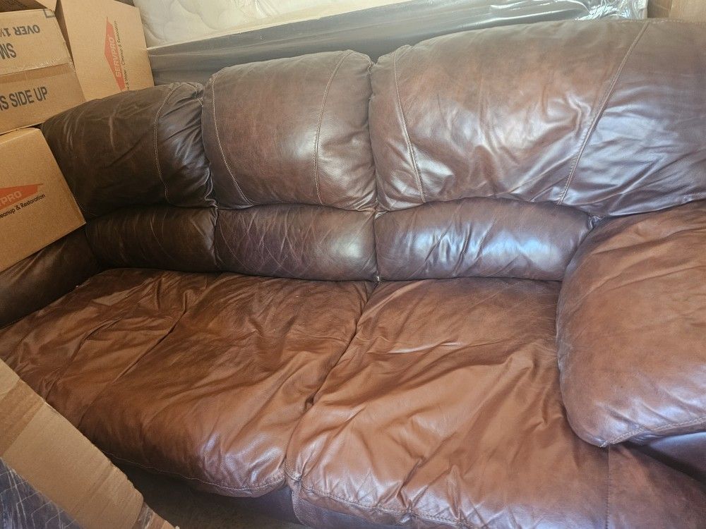 Real Italian Leather Couch And Loveseat Chocolate Brown Leather