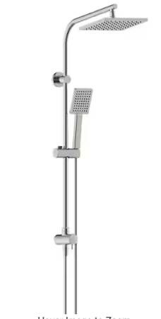 Modern Wall Bar Shower Kit 1-Spray 8 in. Square Rain Shower Head