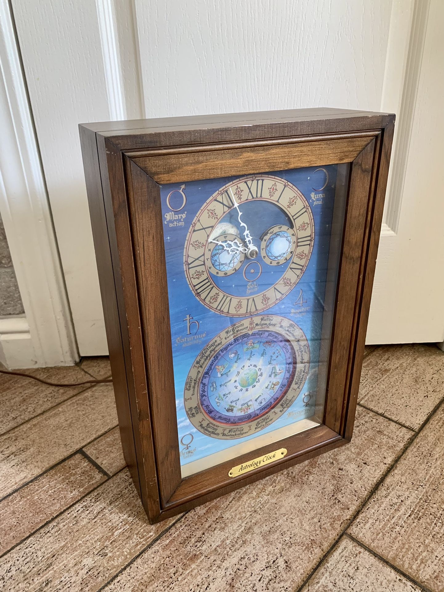 Wooden Astrology Clock (Shipping Available)
