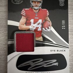 Ricky Pearsall 2024 Immaculate Rookie Patch Auto /99 49ers Eye Black RPA