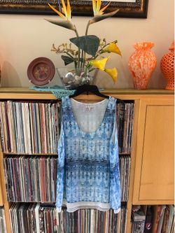 DRAMATIC PRICE DROP/Calvin Klein Jeans Blue Tie-Dye print layered XL tank top