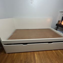 White IKEA Twin Bed with Trundle/Storage – Great Condition! Only $140