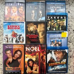 Paul Walker 10 Movie Bundle! Bluray + DVD - See Description + Photos 🎬