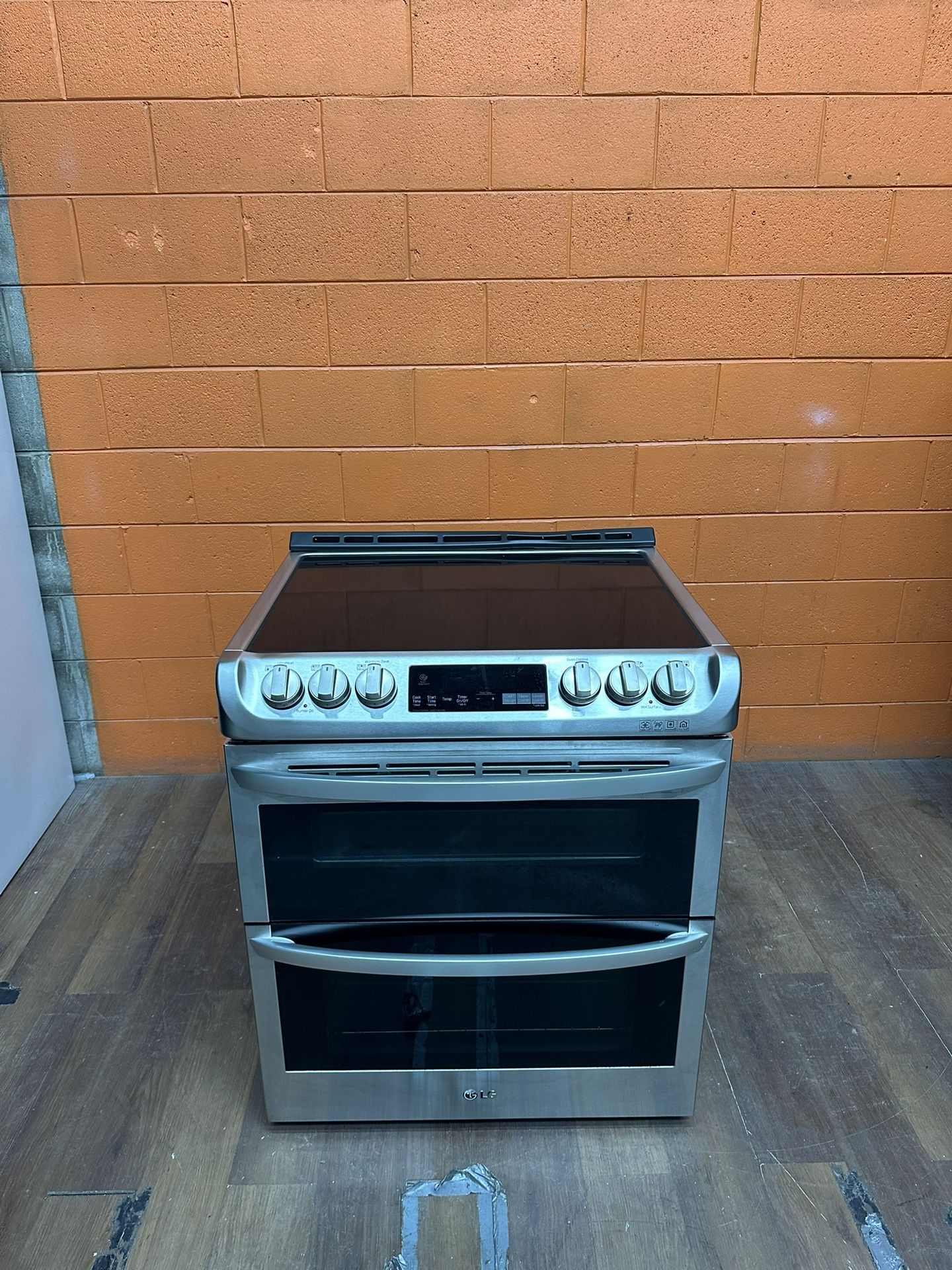 double oven sliding electric stove