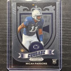 2021 Panini Prizm Draft Picks Gloss Micah Parsons Rookie Football Card #175