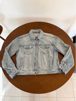 Madewell Boxy-Crop Jean Jacket - Size Medium