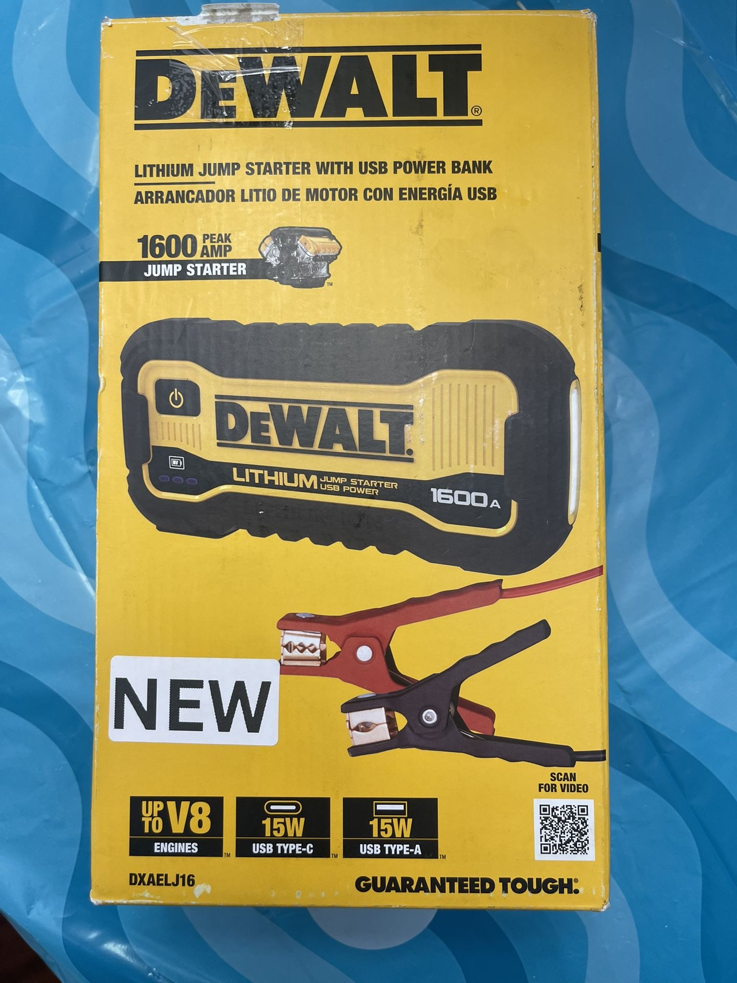 Dewalt Portable Lithium Jump Starter And Power Bank