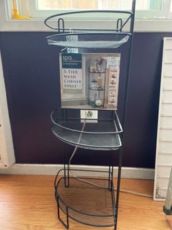 3-tier mesh corner shelf