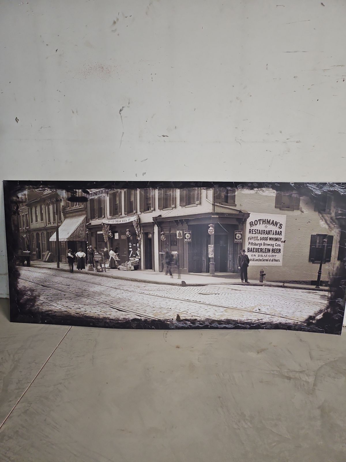 Large Old Style Matte Photo Sign PIT