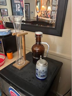 Beer Drinkers - Yard Glass, Growler, and Stein.