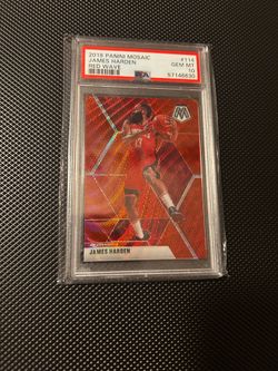James Harden [Red Wave] #114 - 2019 Panini Mosaic