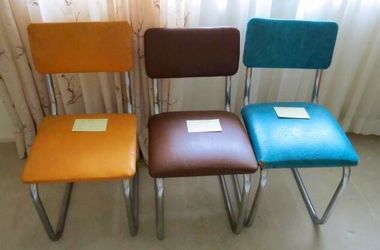 Vintage Chairs Retro / Orange, Brown & Teal