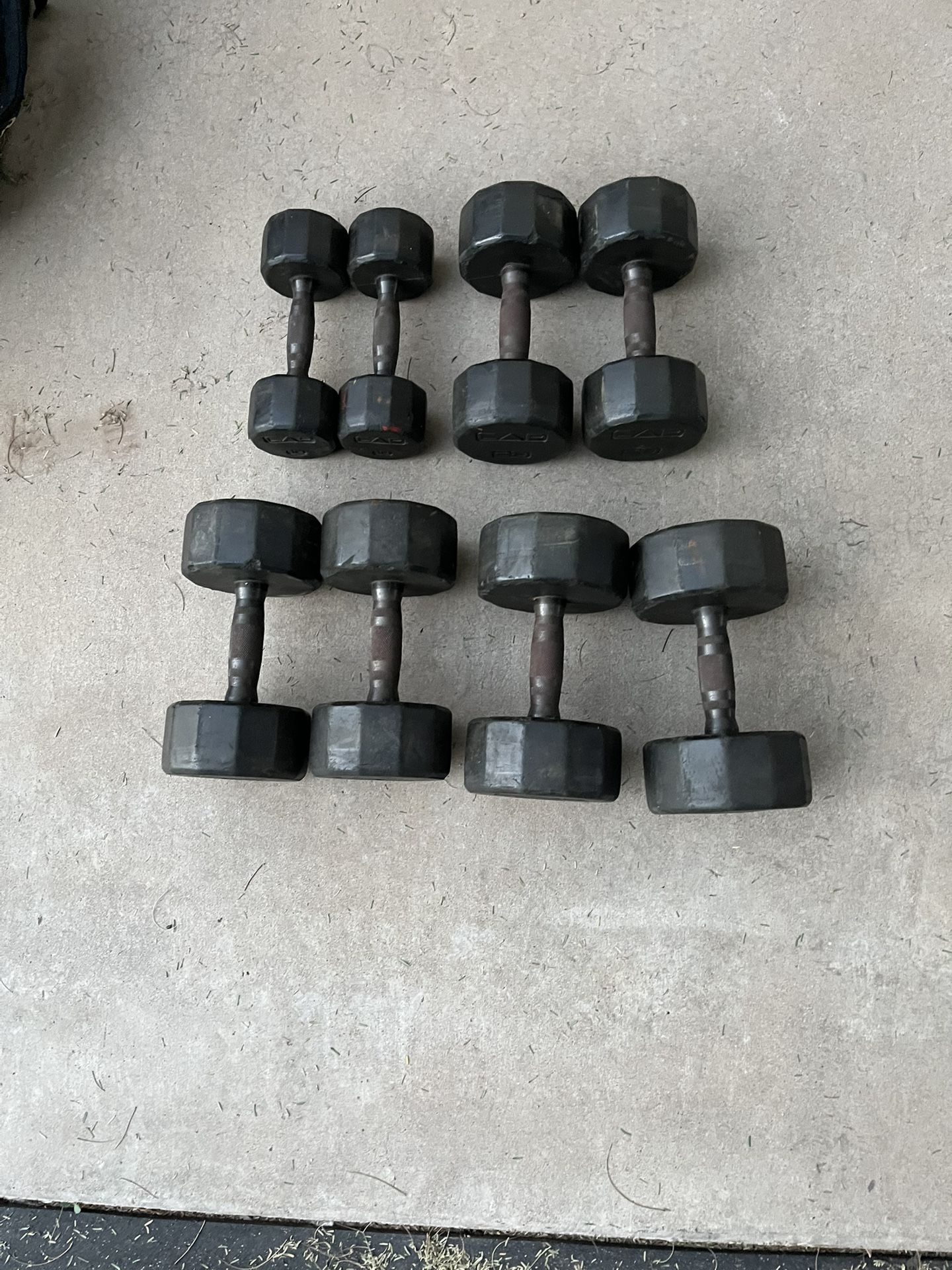 10-30lb Cap Rubber Coated Dumbell Set Weights