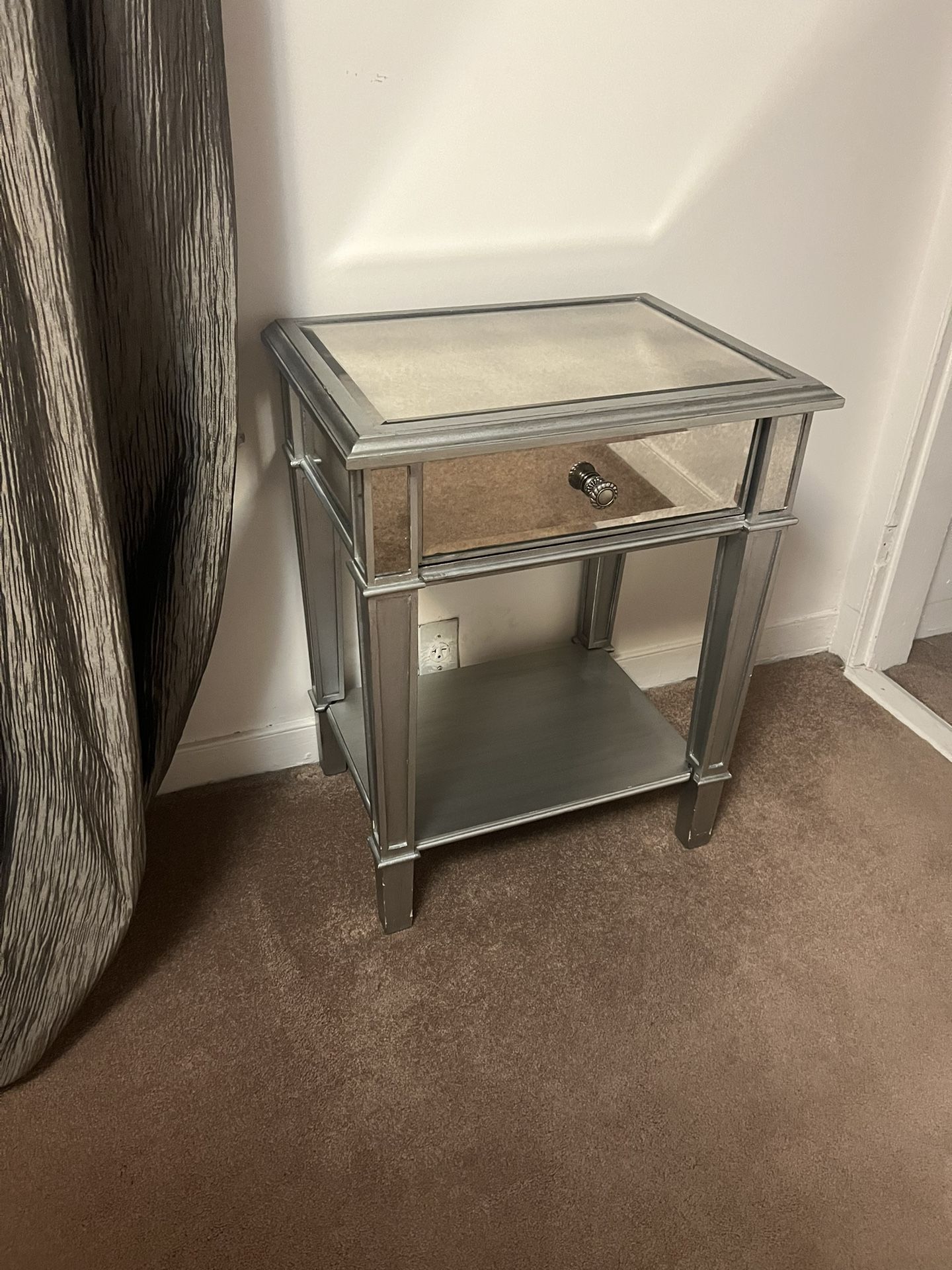Glass Drawer Night Stand