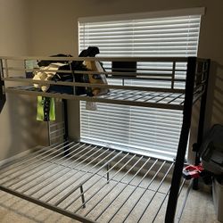Black And Gray Twin Over Full Bunkbed