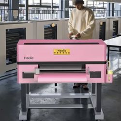 Haolic A3 30cm DTF Printer XP600 | Pink Heat Transfer Printing Machine with Oven for Any Textile T-Shirts Fast USA Shipping Dtf