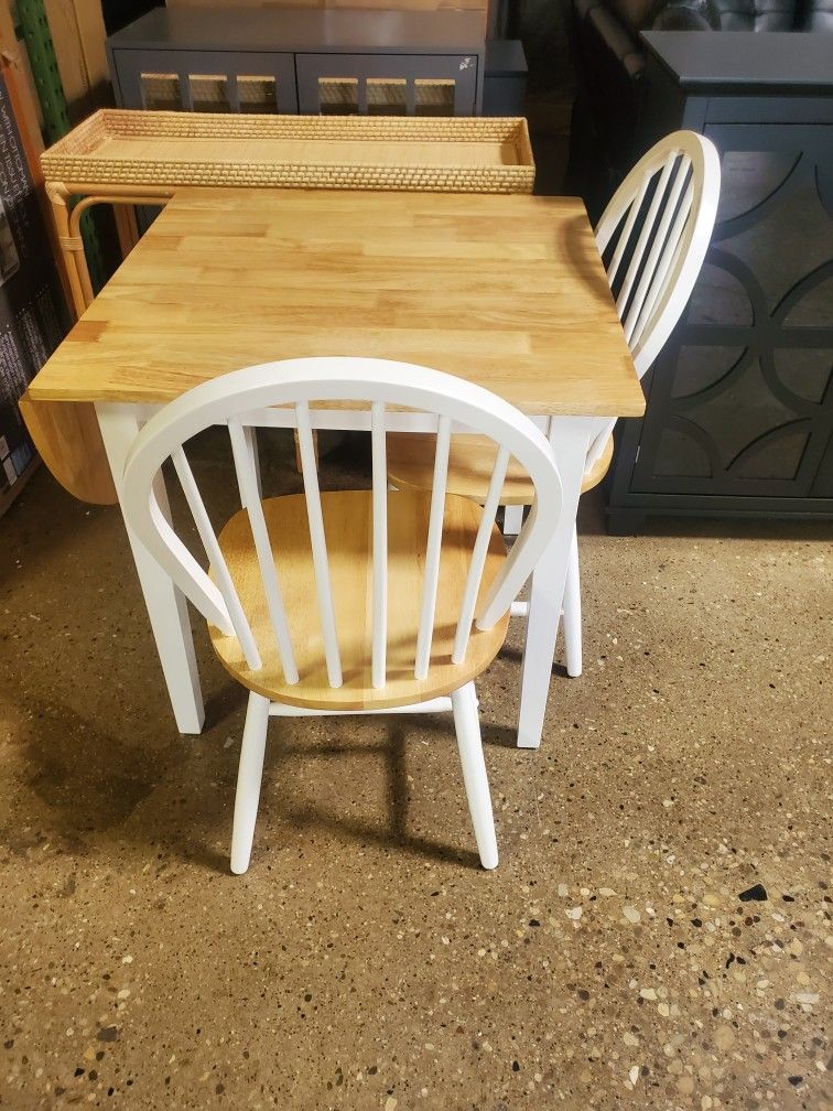 Small White And Natural Farmhouse 3 Pc Set