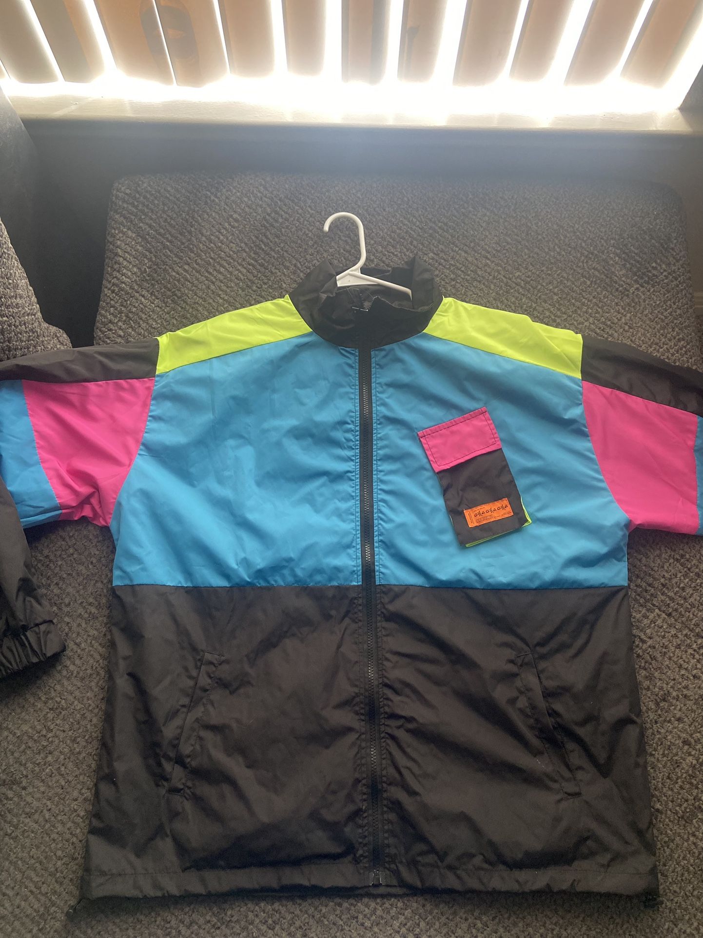 Retro Colorblock Windbreaker 