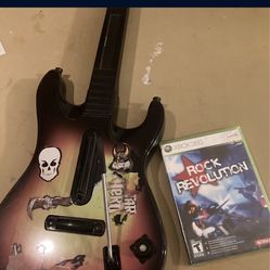Xbox 360 Guitar W Game 