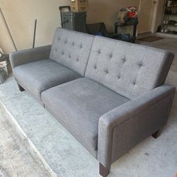 Grey Futon Couch - FREE DELIVERY