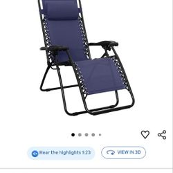 Zero Gravity Lounge Chair with Pillow – Almost New