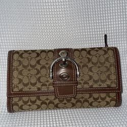 Coach Trifold Checkbook Wallet - Vintage, 90s, Y2K