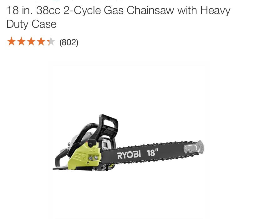 Chainsaw 18 inches is 125$, pressure washer 65$, 10 inches miter saw 150$