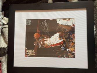 Signed Warriors Jason Richardson Photo Framed 16x20