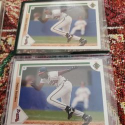 Deion Sanders Baseball Cards Lot 