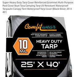 Tarp, 25’ X 40’ Heavy Duty. Brand New In Box Still