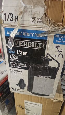 SUBMERSIBLE
UTILITY PUMP
EVERBILT
TM
PORTABLE WATER REMOVAL PUMP