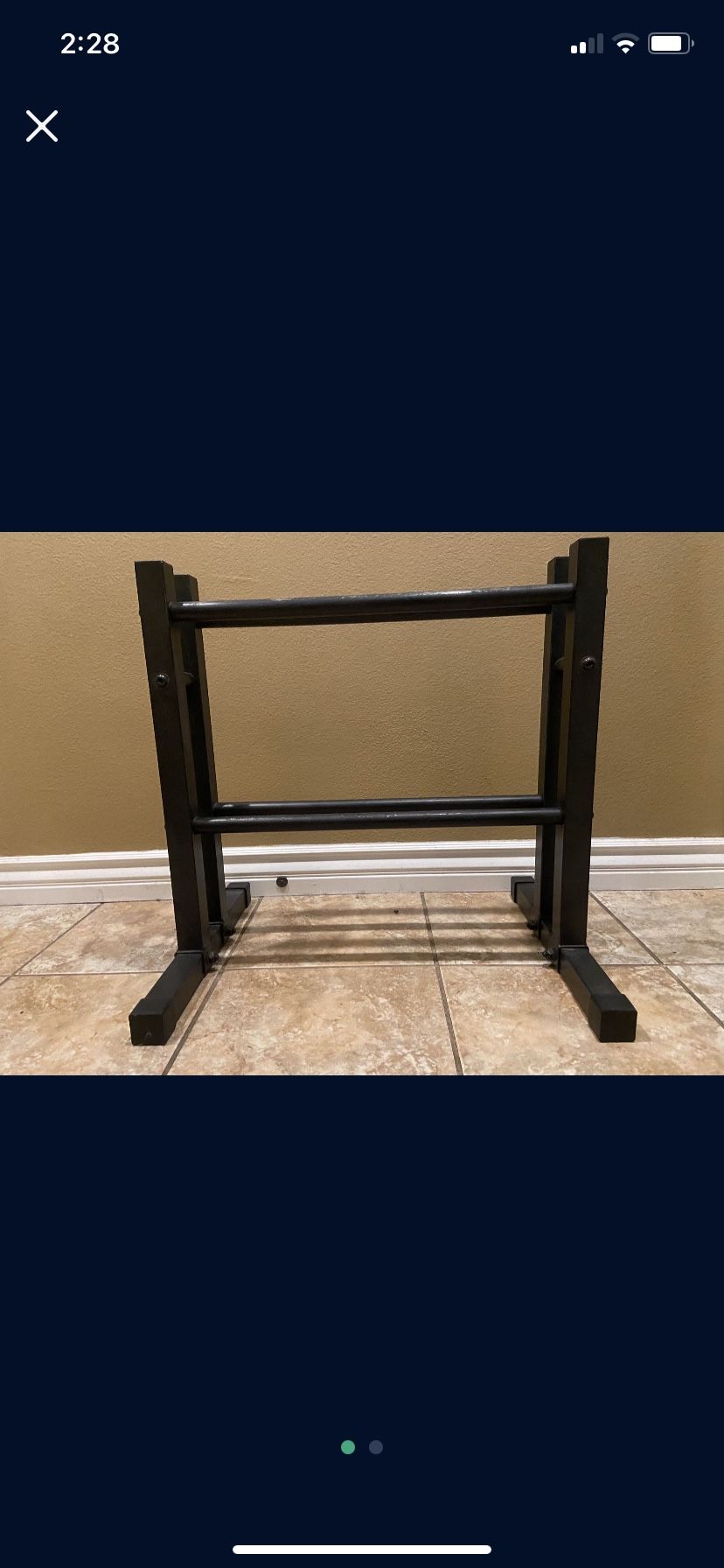 Dumbbell Rack, Medicine Balls and Kettlebells -$30