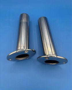 2X Casting 316 Stainless Fishing Rod Holder 15 Degree Flush Mount Gimbal Pin