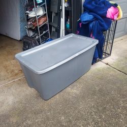 Large Storage Bin With Lid 50 Gallon 