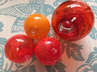 4 Hand Blown Glass Balls
