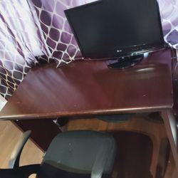 Work Desk Mahogany Color