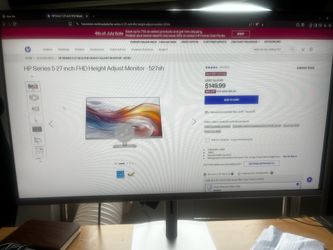 Hp monitor / gaming monitor 527sh excellent condition