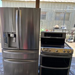 Refrigerator Lg And Stove Doble Oven LG 