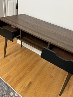 Dark Wood Desk Table